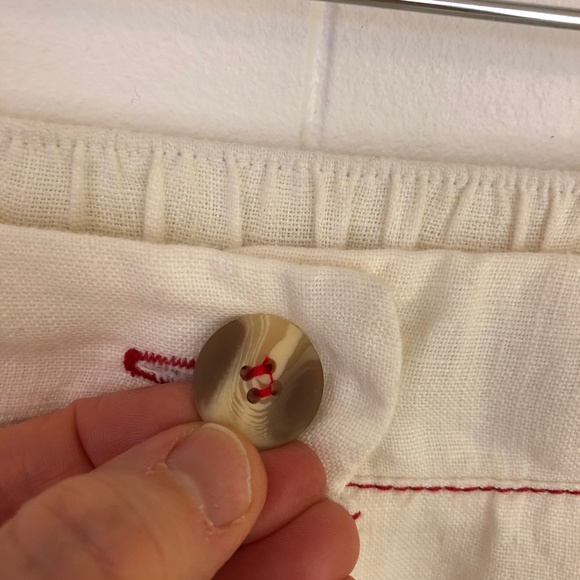 🌸SOLD🌸 Amadi Anthropologie Jupe 100% Linen Skirt - Picture 3 of 9